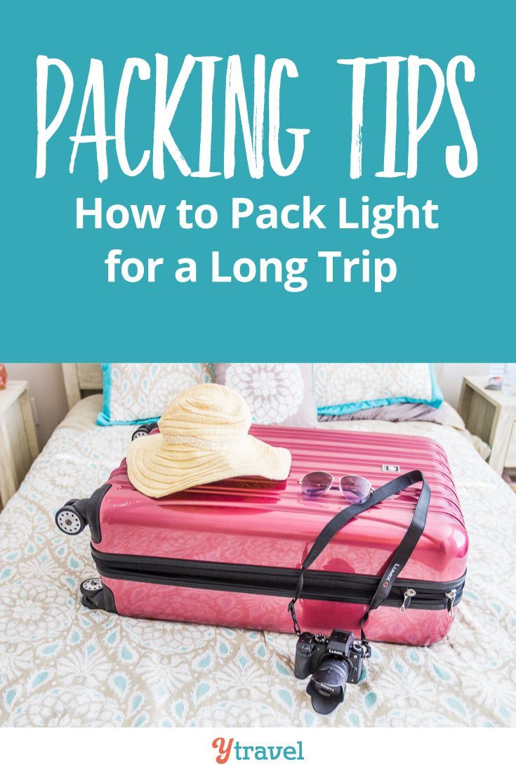 6 packing tips for how to pack light for a long trip. Whatever your