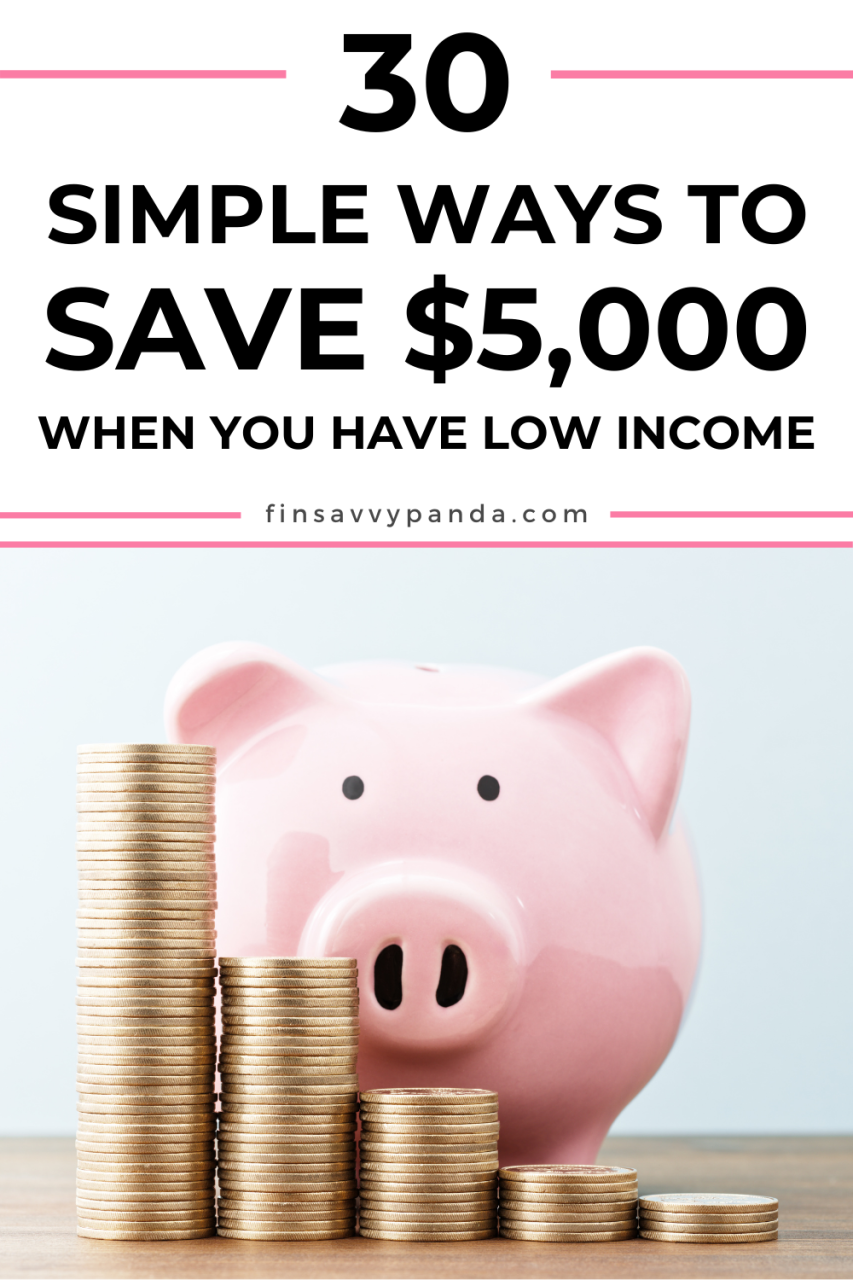 How to save money on a low income